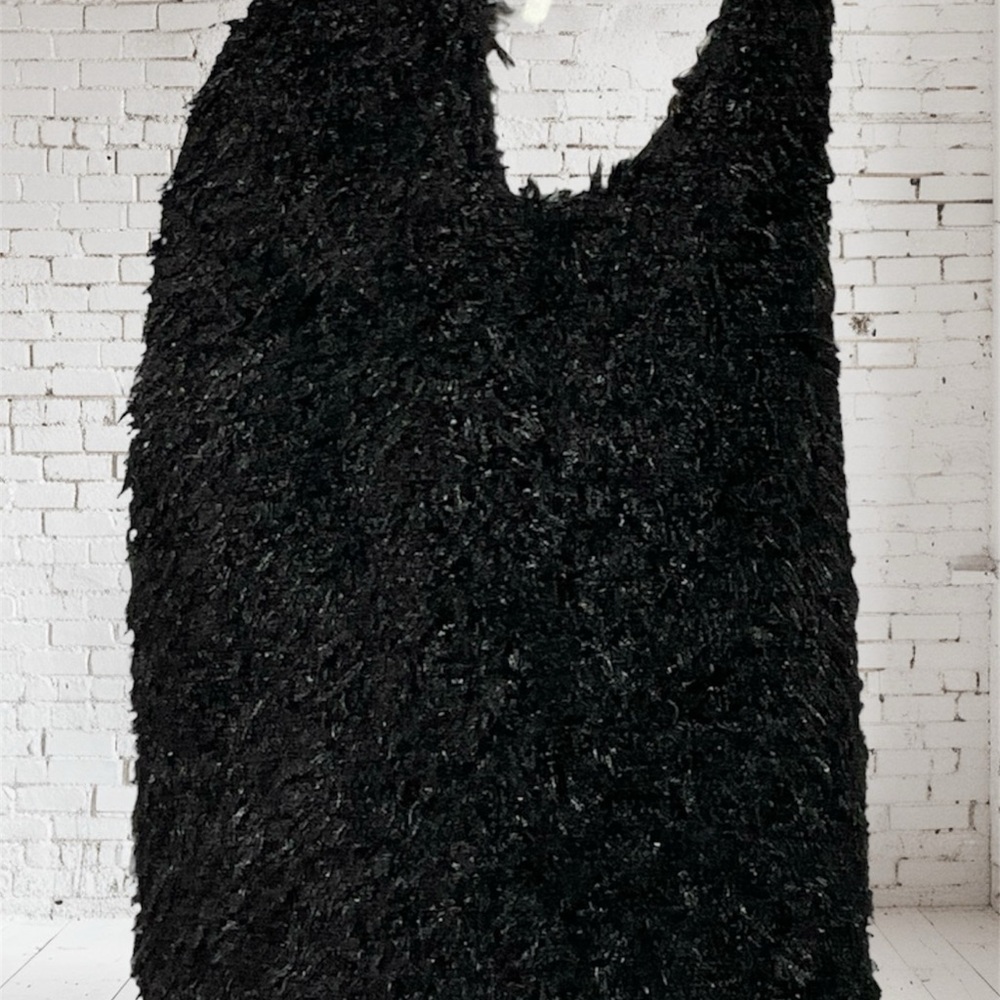 Faux Fur Sherpa Long Vest BLK Women’s SzM Gently Used Excellent Condition - Picture 7 of 8